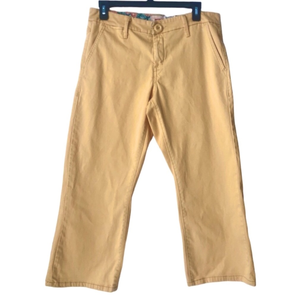 Levis Tab Twills light yellow orange capris jeans size 6